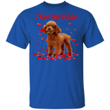 I Found My Valentine Poodle Dog Pet Lover Fans Matching Shirts For Couples Boys Girls Women Personalized Valentine Gifts T-Shirt - Macnystore