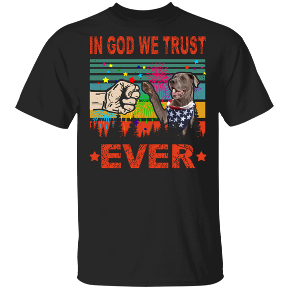 In God We Trust Ever Cute Great Dane Wearing American Flag 4th Of July Gifts T-Shirt - Macnystore