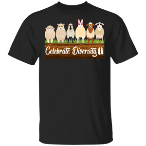 Celebrate Diversity Funny Sheeps Matching Sheep Lover Owner Farmer Rancher Gifts T-Shirt - Macnystore