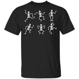 Dabbing Skeleton Dancing Funny Halloween Dance Gifts T-Shirt - Macnystore