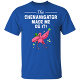 The Shenanigator Made Me Do It Dabbing Flamingo Leprechaun Shamrock Flamingo Lover St Patrick's Day Gifts T-Shirt - Macnystore