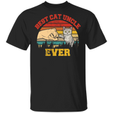 Vintage Retro Best Cat Uncle Ever Cat Lover Owner Fans Matching Shirt For Family Funny Men Gifts T-Shirt - Macnystore