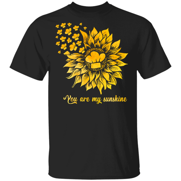 You Are My Sunshine Cool Sunflower Cooker Hood Matching Chef Cook Lunch Lady Assistant Kitchen Gifts T-Shirt - Macnystore