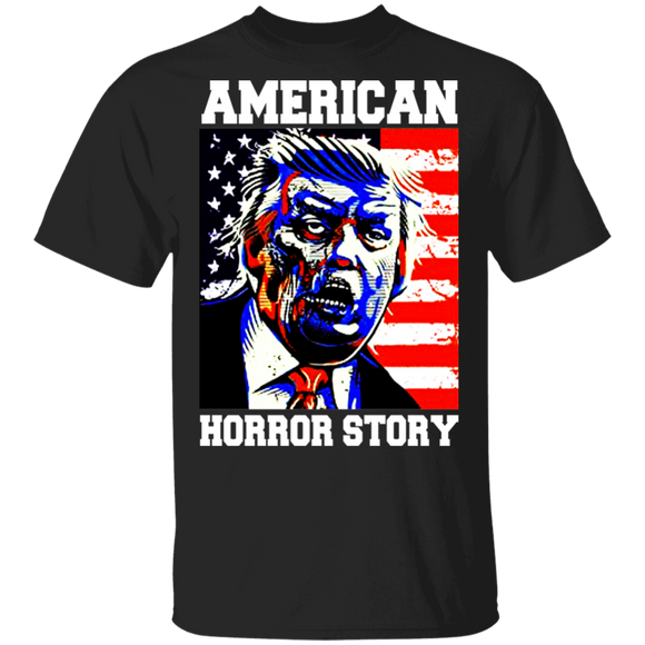 American Horror Story Trump Zombie American Flag Funny Anti Trump Gifts T-Shirt - Macnystore