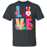 Love Gnome Funny Rabbit Bunny Eggs Easter Day Matching Shirt For Kids Men Women Gnome Lover Gifts T-Shirt - Macnystore