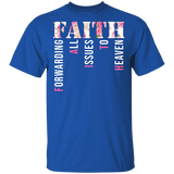 Faith Forwarding All Issues To Heaven Floral Shirt Matching Men Women Gifts T-Shirt - Macnystore