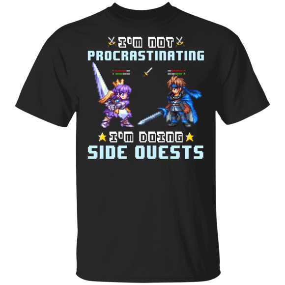 Gamer Shirt I'm Not Procrastinating I'm Doing Side Quests Cool RPG Game Gamer Lover Gifts T-Shirt - Macnystore