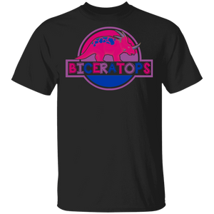 Pride Bisexual Flag Biceratops Proud LGBT Bisexual Gifts T-Shirt - Macnystore