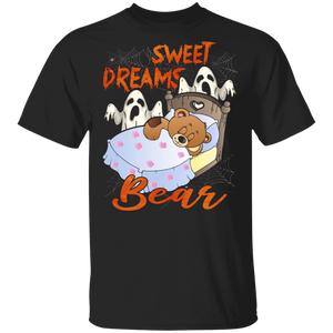 Sweet Dreams Bear Ghostly Boo Bear Halloween Gifts T-Shirt - Macnystore