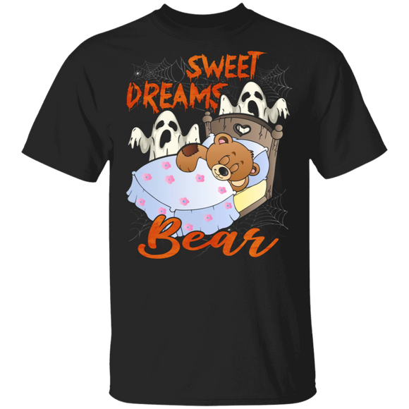 Sweet Dreams Bear Ghostly Boo Bear Halloween Gifts T-Shirt - Macnystore