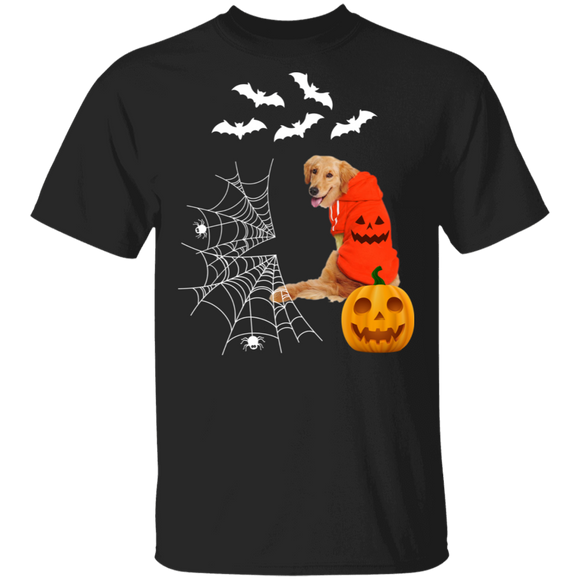 Golden Retriever Wear Pumpkin Halloween Costume Dog Lovers T-Shirt - Macnystore