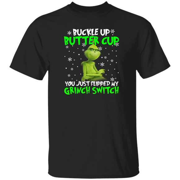 Halloween Christmas Shirt Buckle Up Butter Cup Funny Halloween Christmas Grinches Cartoon Movie Lover Gifts Halloween T-Shirt - Macnystore