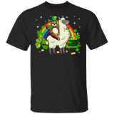 Leprechaun Sloth Riding Llama Funny St Patrick's Day T-Shirt - Macnystore
