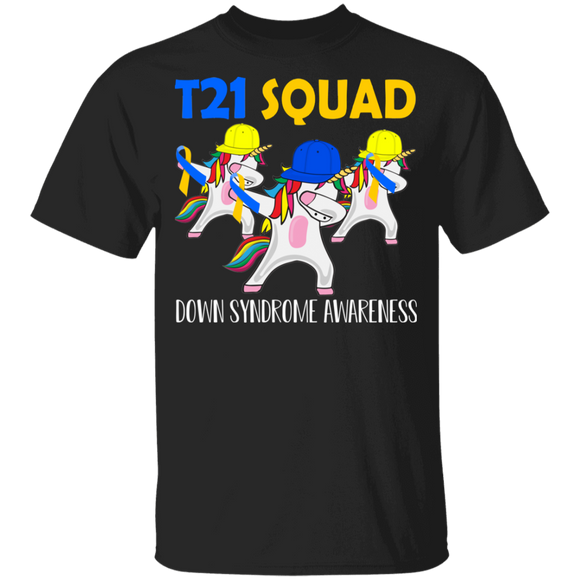 T21 Squad Down Syndrome Awareness Cute Unicorn Lover Gifts Youth T-Shirt - Macnystore