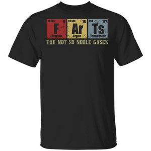 Science Shirt Vintage Farts The Not So Noble Gases Cool Chemistry Elements Science Teacher Student Lover Gifts T-Shirt - Macnystore