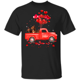 Dachshund Riding Truck Dachshund Dog Pet Lover Matching Shirts For Couples Boys Girl Women Personalized Valentine Gifts T-Shirt - Macnystore