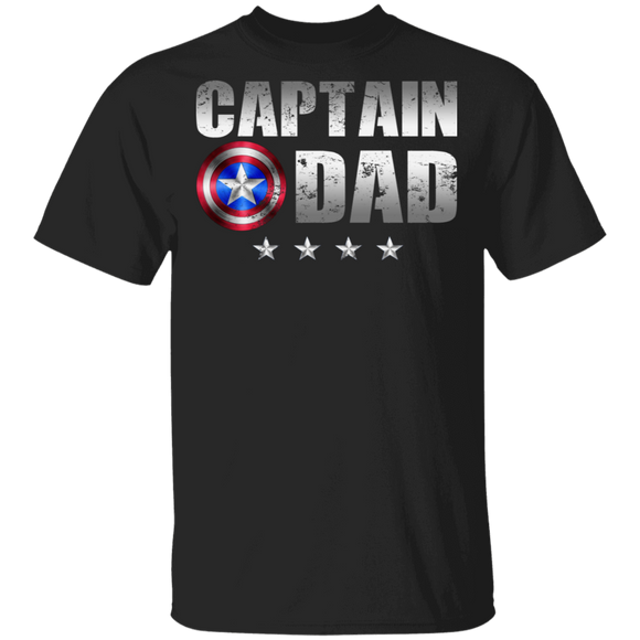 Cool Captain America Dad Funny Superhero Father Day T-Shirt - Macnystore