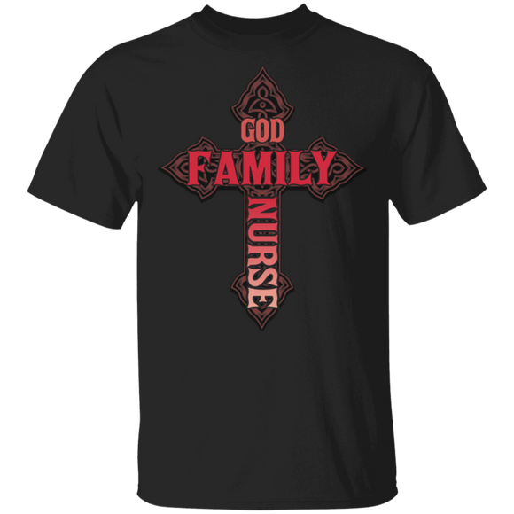 God Family Nurse Cool Christ Cross Matching Nurse Doctor Medical Gifts T-Shirt - Macnystore