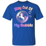Stay Out Of My Bubble Funny Unicorn In Bubble Shirt Matching Kids Men Women Magical Unicorn Lover Gifts T-Shirt - Macnystore