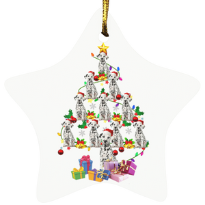 Christmas Ornament Santa Dog Christmas Tree Xmas Dalmatian Ornament Xmas - Macnystore
