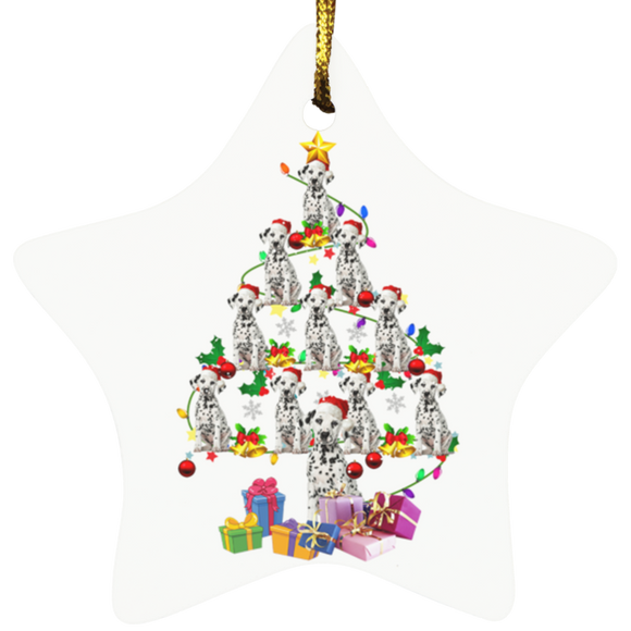 Christmas Ornament Santa Dog Christmas Tree Xmas Dalmatian Ornament Xmas - Macnystore