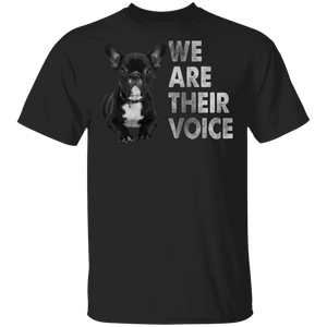 We Are Their Voice Cute French Bulldog Black Lives Matter Pride Black Juneteenth Gifts T-Shirt - Macnystore