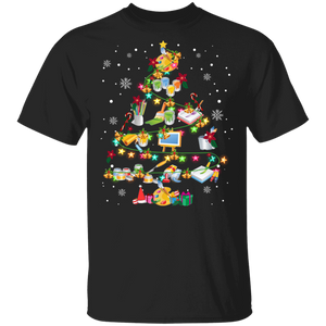 Christmas Teacher Shirt Art Christmas Tree Cute Art Lover Christmas Teacher Student Gifts Christmas T-Shirt - Macnystore