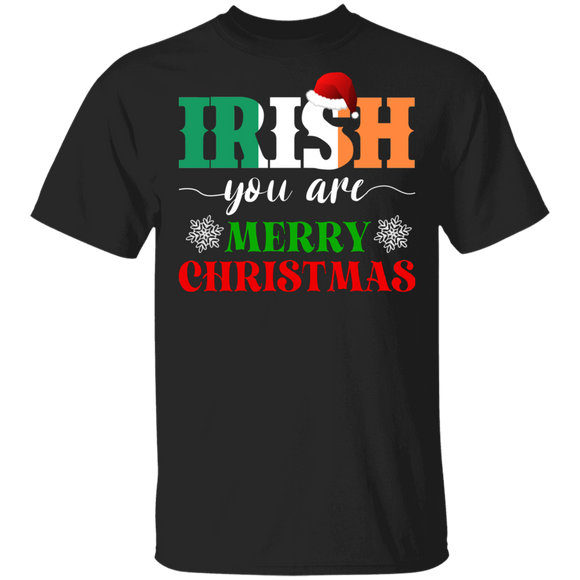 Christmas Irish Shirt Irish You Are Merry Christmas Funny Christmas Santa Irish Ireland Lover Gifts T-Shirt - Macnystore