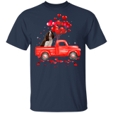 English Springer Spaniel Riding Truck Dog Pet Lover Matching Shirts For Couples Boys Girl Women Personalized Valentine T-Shirt - Macnystore