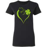 Dabbing Shamrock Horse St Patrick's Day Irish Gifts Ladies T-Shirt - Macnystore