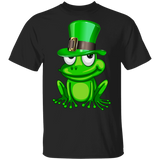 Green Leprechaun Frog St Patrick's Day Irish Frog Animal Lover Mom Dad Grandma Grandpa Daughter St Patty's Day Gifts T-Shirt - Macnystore