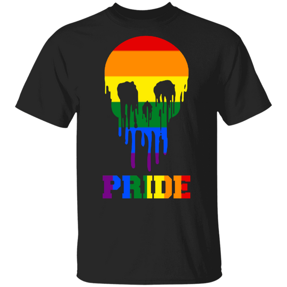 Pride LGBT Skull Cute Pride LGBT Flag Gay Lesbian Gifts T-Shirt - Macnystore