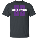 Oskar Strong Purple Ribbon Oscar Football Lover Player Cancer Awareness Gifts T-Shirt - Macnystore