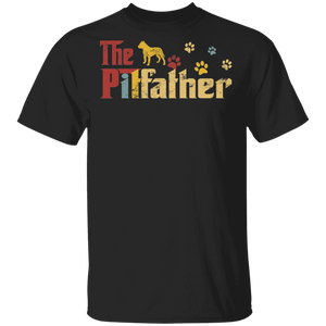 Vintage The Pitfather Shirt Matching Family Pit Bull Dog Lover Fans Father's Day Gifts T-Shirt - Macnystore
