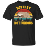 Vintage Retro Not Fast Not Furious Funny Sleeping Sloth Shirt Matching Men Women Sloth Lover Owner Gifts T-Shirt - Macnystore
