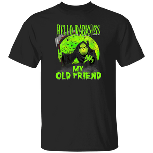 Halloween Christmas Shirt Hello Darkness My Old Friend Funny Halloween Christmas Grinches Cartoon Movie Lover Gifts Halloween T-Shirt - Macnystore