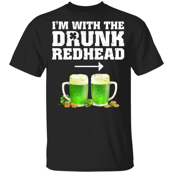 I'm With The Drunk Redhead Funny Beer St Patricks Day Gifts Youth Shirt - Macnystore