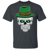 Leprechaun Sugar Skull Shamrock St Patrick's day Leprechaun Sugar Skull Wearing Hat Shirt - Macnystore