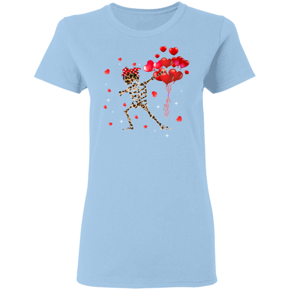 Leopard Dabbing Skeleton X Ray Doctor Nurse Matching Shirts For Couples Funny Boys Girl Women Personalized Valentine Ladies T-Shirt - Macnystore
