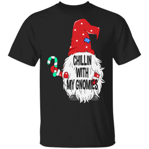 Christmas Gnomes Shirt Chillin' With My Gnomies Funny Christmas Santa Gnomes Lover Matching Family Group Gifts T-Shirt - Macnystore