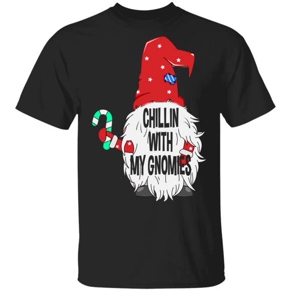 Christmas Gnomes Shirt Chillin' With My Gnomies Funny Christmas Santa Gnomes Lover Matching Family Group Gifts T-Shirt - Macnystore