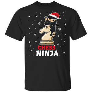 Christmas Chess Lover Shirt Chess Ninja Funny Christmas Santa Ninja Chess Player Lover Gifts T-Shirt - Macnystore