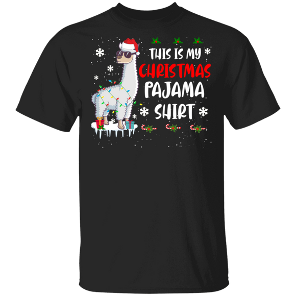 Christmas Shirt This Is My Christmas Pajama Shirt Funny Christmas Llama Lover Gifts Christmas T-Shirt - Macnystore
