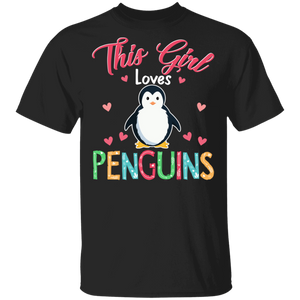 This Girl Loves Penguins Cute Penguin Arctic Animal T-Shirt - Macnystore