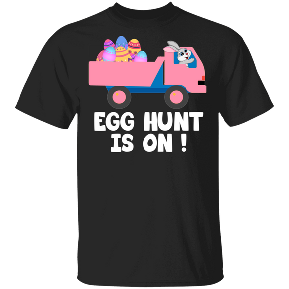 Egg Hunt Is On Cute Bunny Riding Truck Funny Rabbit Bunny Eggs Easter Day Matching Shirt For Kids Men Women Gifts T-Shirt - Macnystore
