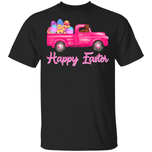 Dachshund Riding Truck Funny Rabbit Bunny Eggs Easter Day Matching Shirt For Kids Men Women Dachshund Dog Pet Lover Gifts T-Shirt - Macnystore