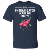 The Shenanigator Made Me Do It Dabbing Flamingo Leprechaun Shamrock Flamingo Lover St Patrick's Day Gifts T-Shirt - Macnystore
