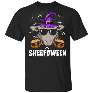 Halloween Witch Lover Shirt Sheepoween Funny Halloween Witch Sheep Lover Gifts Halloween T-Shirt - Macnystore