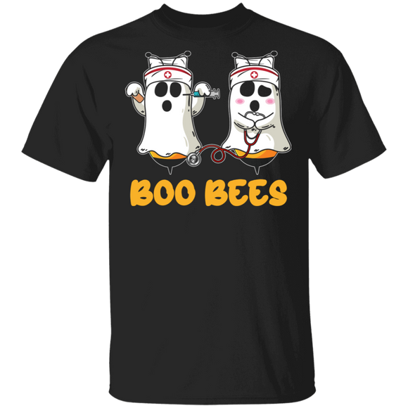 Halloween Nurse Shirt Boo Bee Funny Halloween Ghost Boo Bees Nurse Lover Gifts Halloween T-Shirt - Macnystore