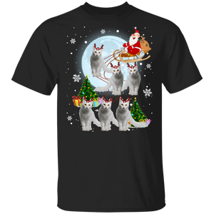 Christmas Cat Shirt Turkish Angora Reindeer Christmas Cute X-mas Turkish Angora Cat Lover Gifts Christmas T-Shirt - Macnystore